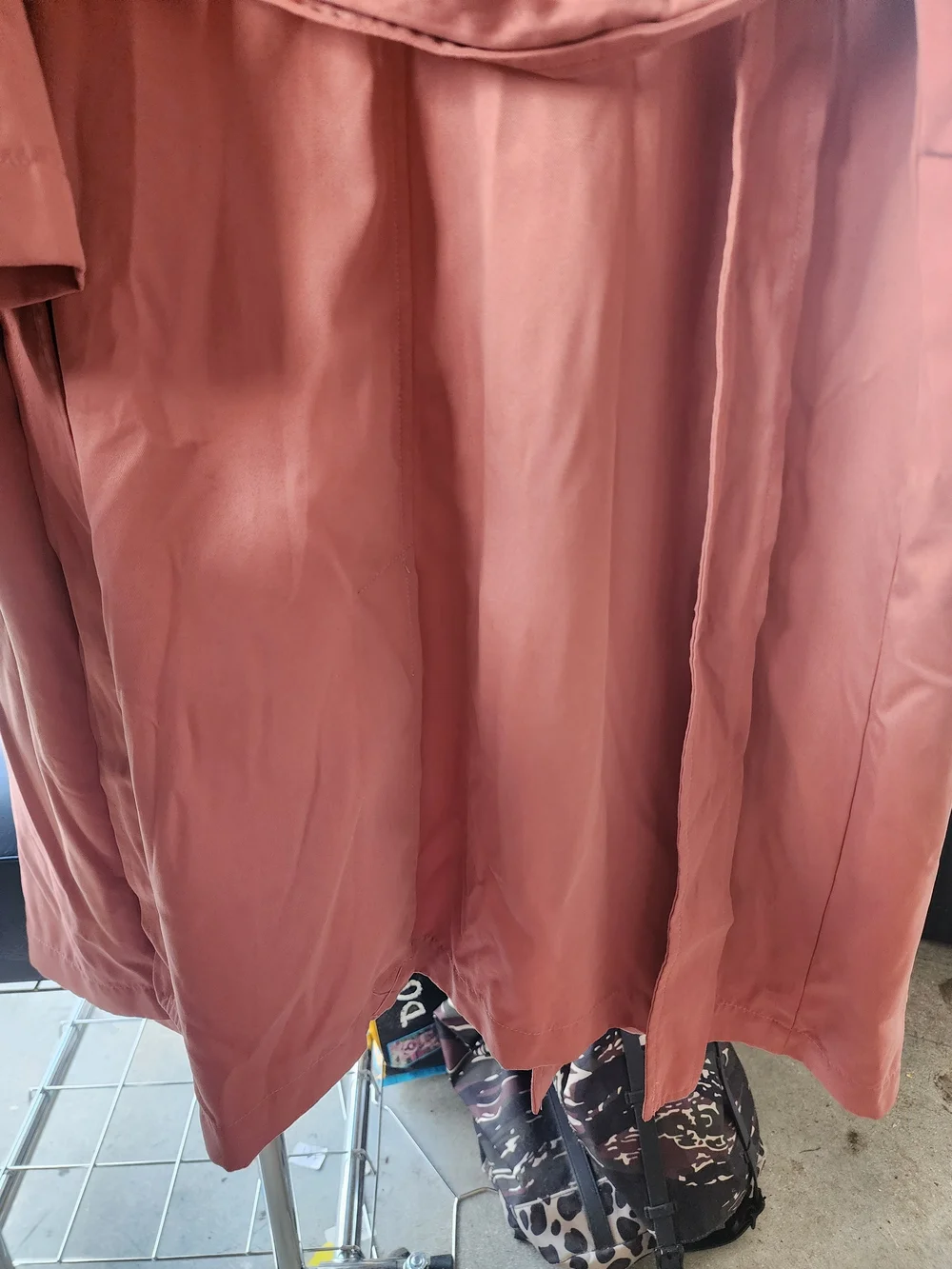 Stradivarius Women's Dusty Rose Double-Breasted Trench Coat - Picture 7 of 10